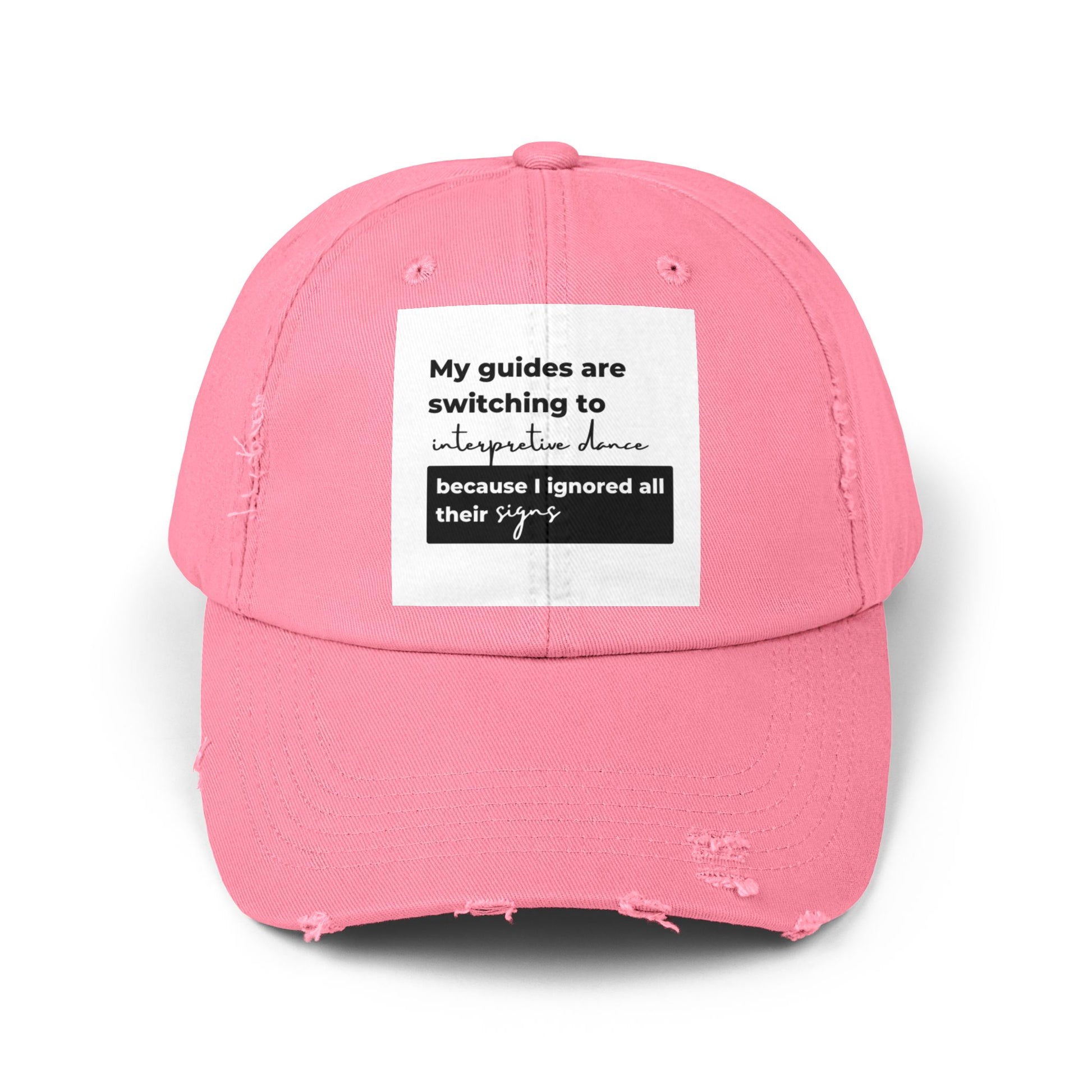 Unisex Distressed Cap with Spiritual Slogan | Trendy Baseball Hat for Gifts, Casual Wear, Meditation, Festivals, Mindfulness