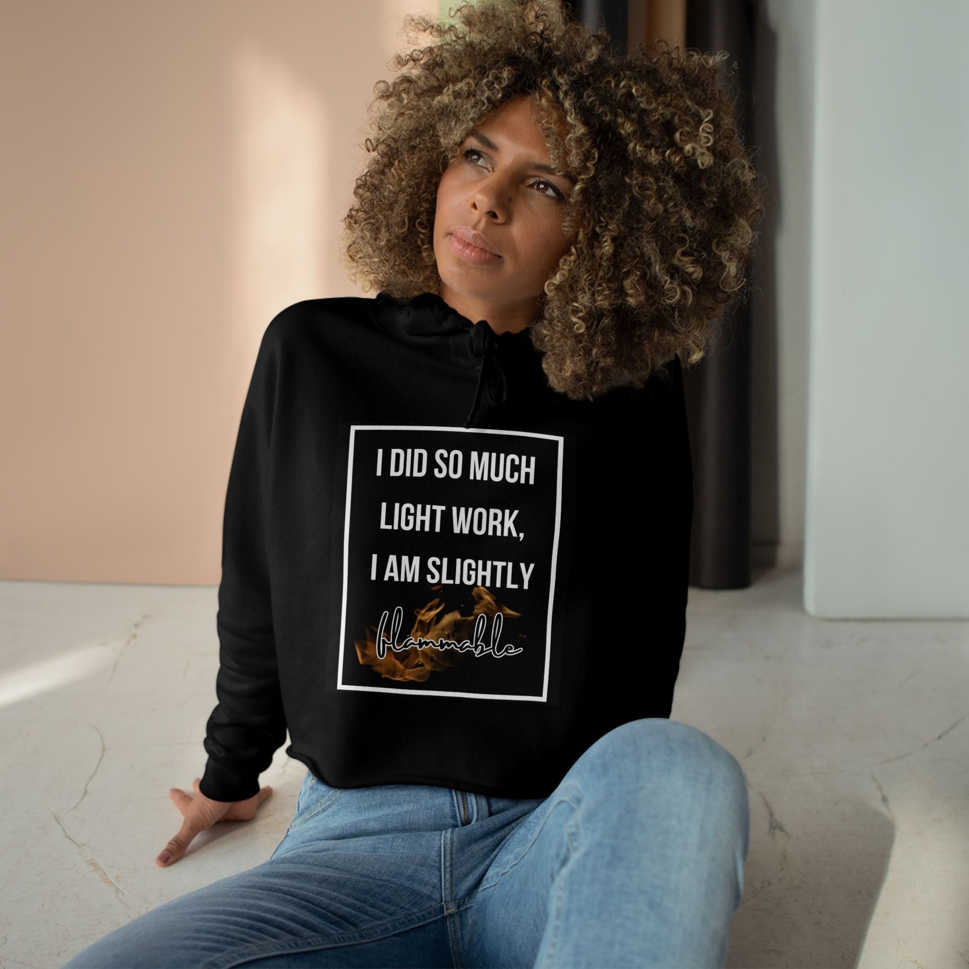 Motivational Crop Hoodie, Cute Sweatshirt, Positive Quote Top, Trendy Streetwear, Gift for Her, Casual Outfit, Inspirational Wear