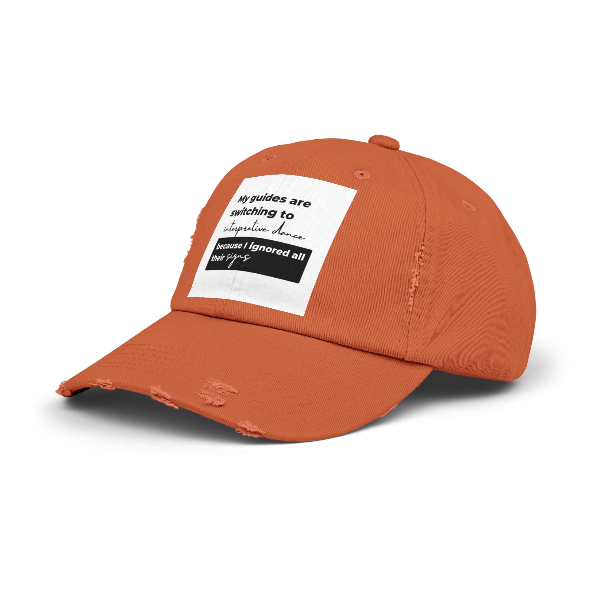 Unisex Distressed Cap with Spiritual Slogan | Trendy Baseball Hat for Gifts, Casual Wear, Meditation, Festivals, Mindfulness