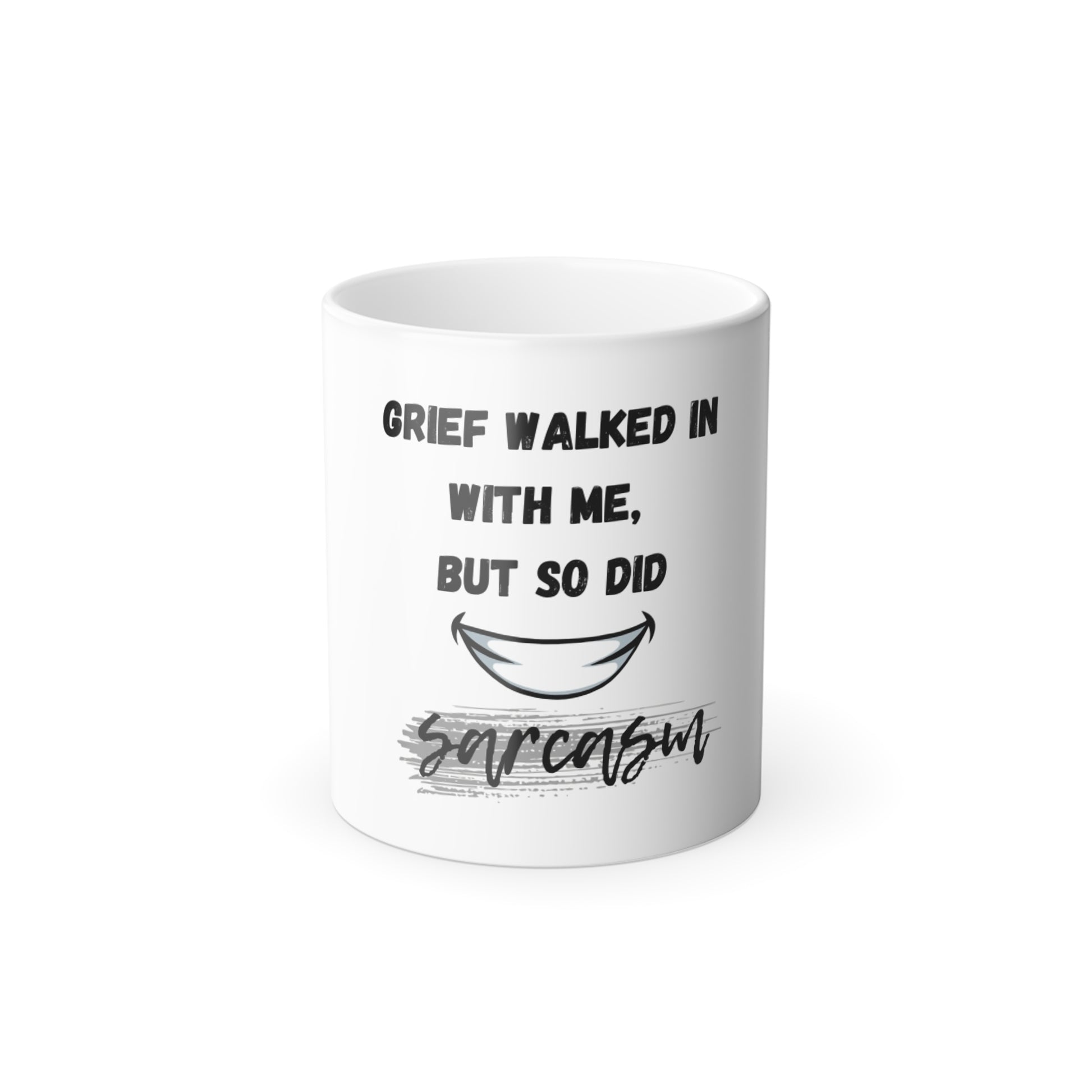 Sarcastic Color Morphing Mug - Fun Gift for Coffee Lovers, Unique Tea Cup, Humor for Grief Recovery, Self-Care Reminder, Gift for Friends
