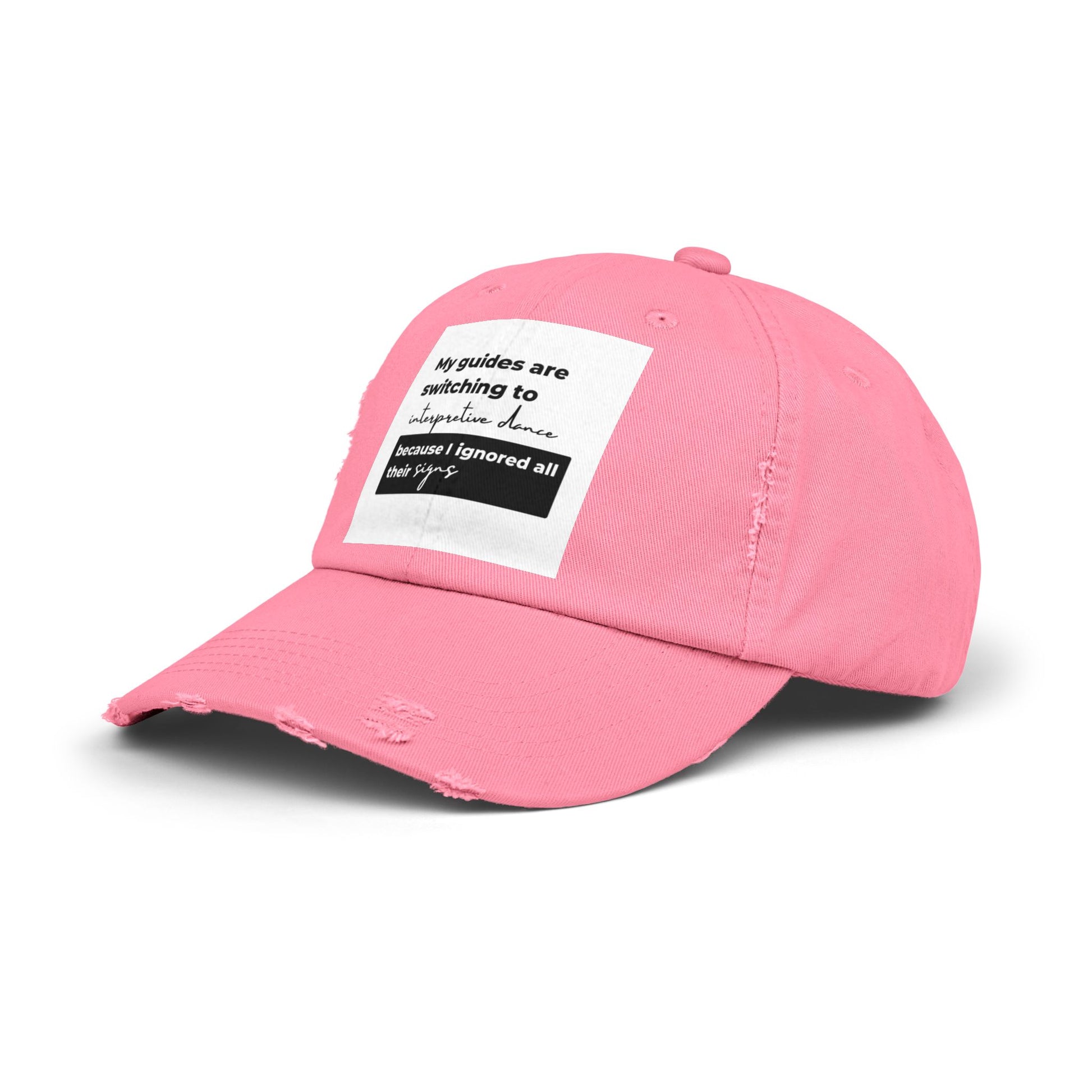 Unisex Distressed Cap with Spiritual Slogan | Trendy Baseball Hat for Gifts, Casual Wear, Meditation, Festivals, Mindfulness